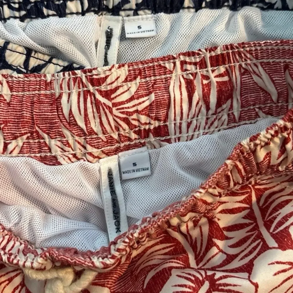 Lot 2 Boys Size 5 Janie and Jack Reyn Spooner Limited Edition Swim Trunks Shorts